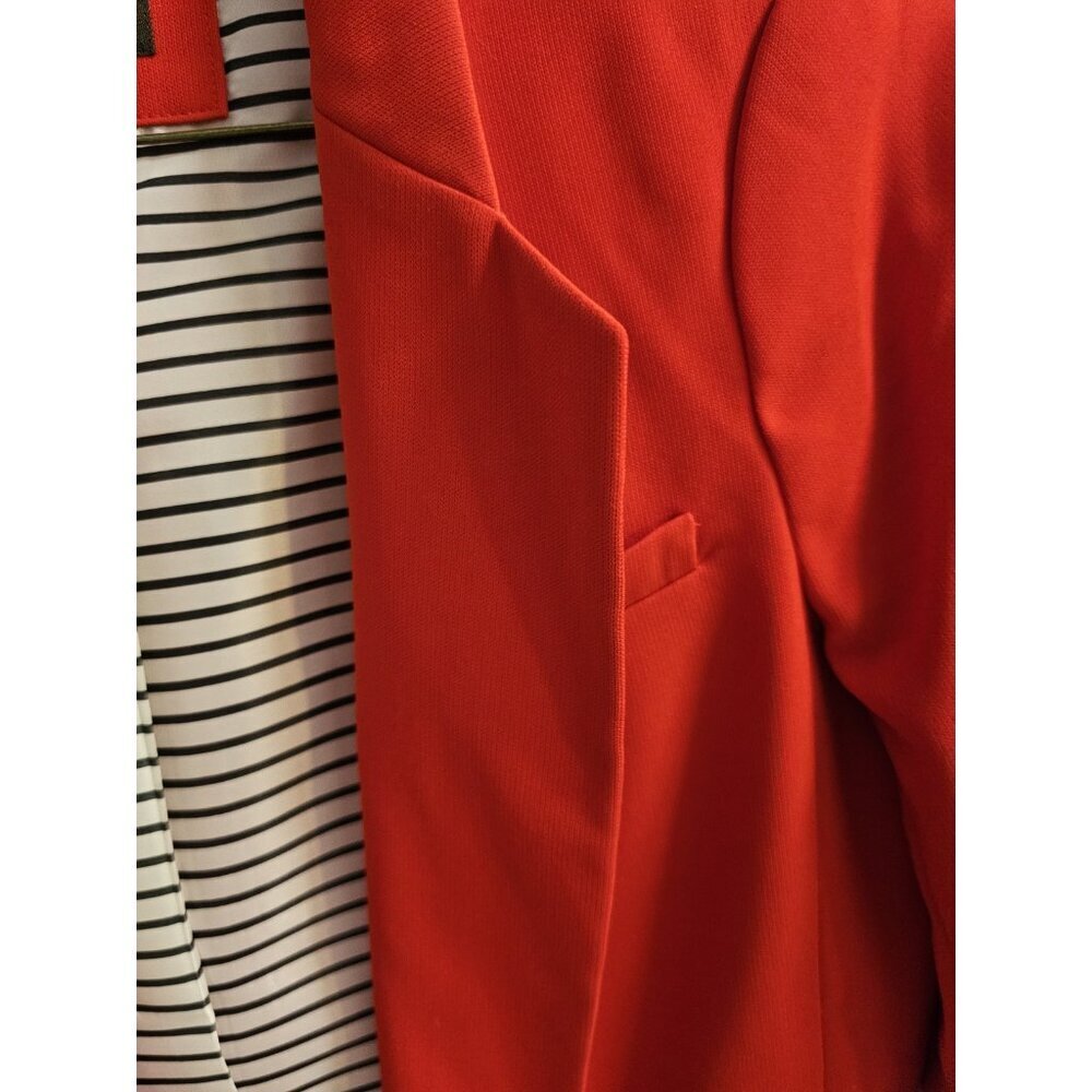 Women The Limited Red One Button Work Blazer Jacket 3/4 Sleeve - Size Small EUC - Picture 4 of 10